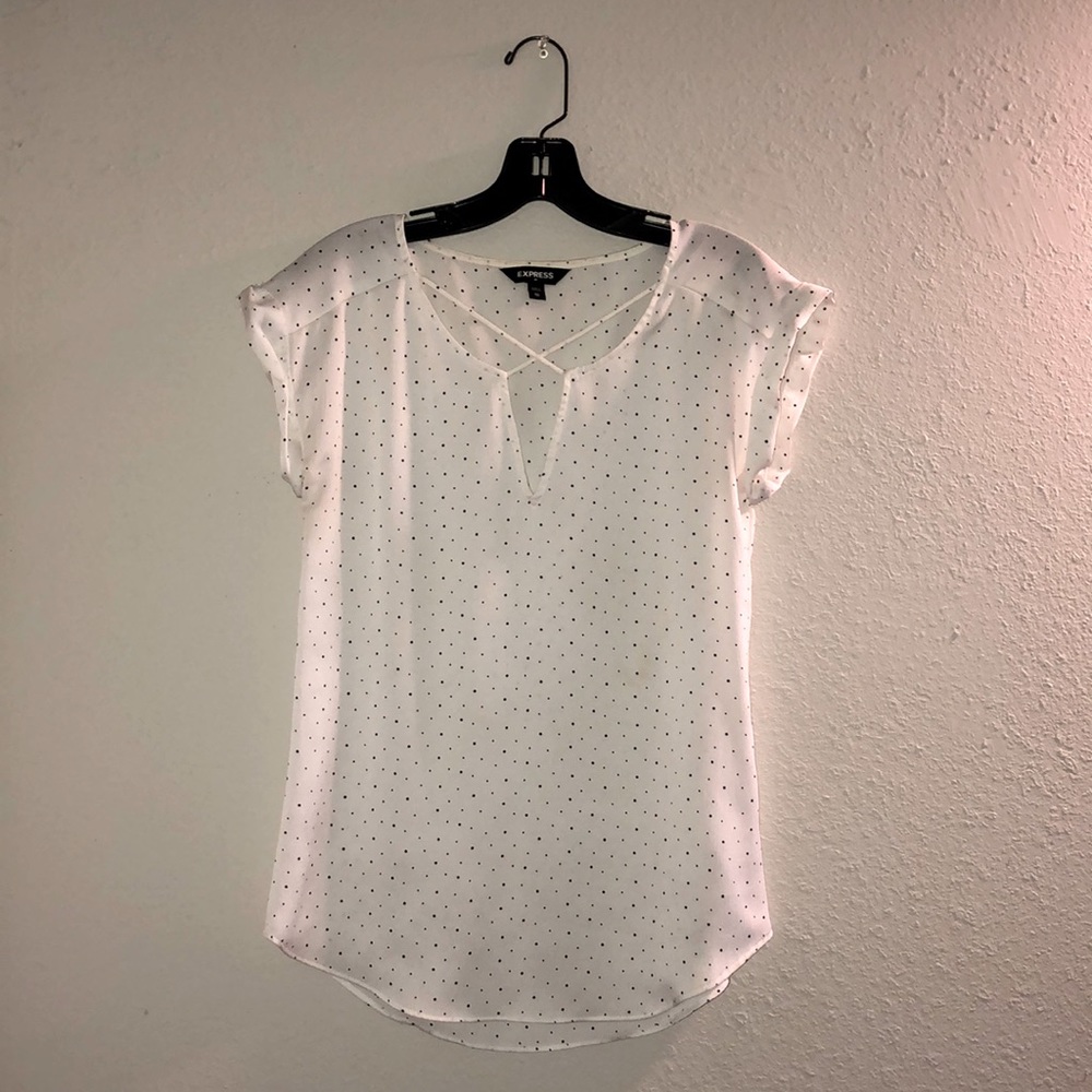 Express polka dot blouse
